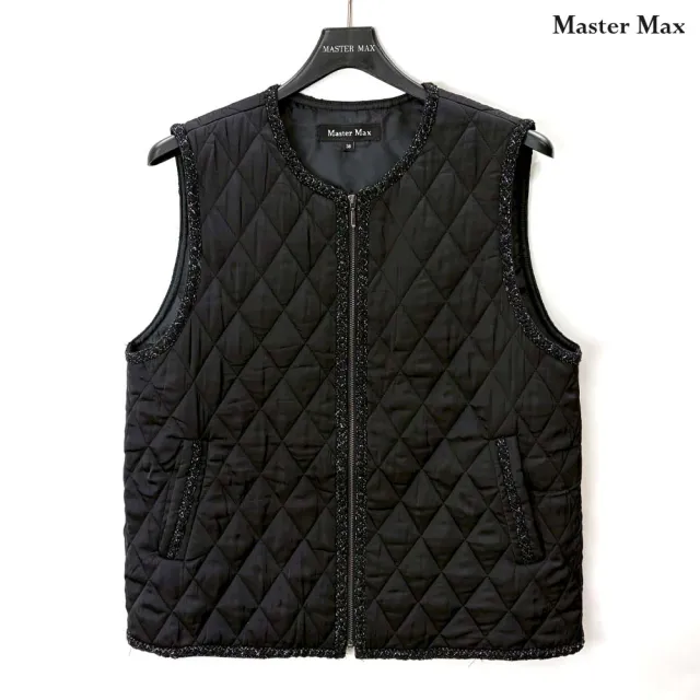 【Master Max】質感簡約小香元素鋪棉背心(8527145)