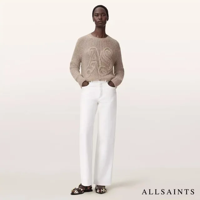 【ALLSAINTS】CHAIN AS 羊毛針織上衣-米 W039KE (常規版型)