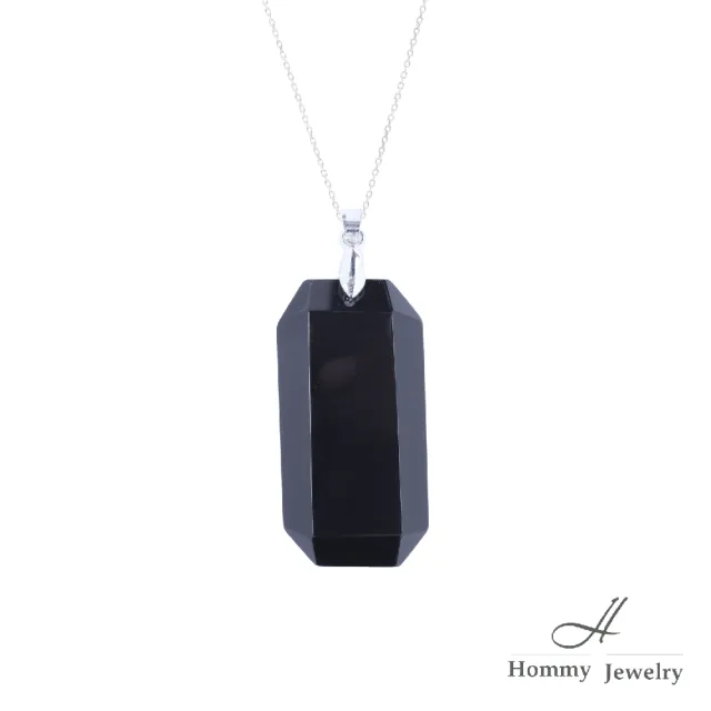 【幸福珠寶】Obsidian｜冰種黑曜石無事牌項鍊(天然頂級冰種黑曜石 Happy  母親節禮物  )