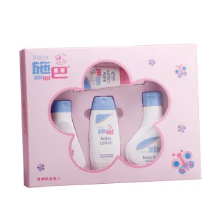 【SEBAMED 施巴】嬰兒粉紅花語經典四件禮盒(總代理)
