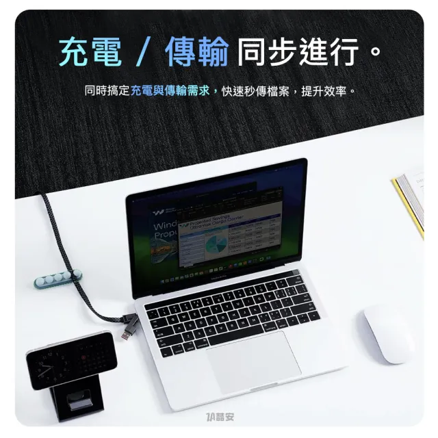【ZA 喆安】(2入組)四合一 Type-C to Type-C編織充電線1.5m 適用蘋果iPhone17/16/15/MacBook快充線