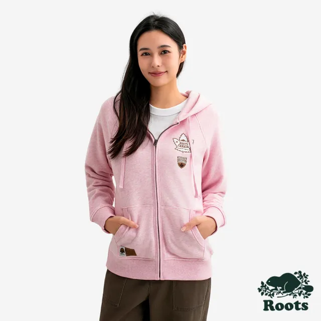 【Roots】Roots女裝- HERITAGE 連帽外套(櫻花粉)