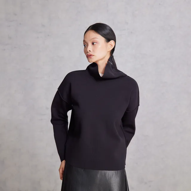 【giordano ladies】25FW 撞色立領針織衫(02355570)