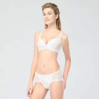 【Swear 思薇爾】撩波巴黎之春系列M-XXL全蕾絲中腰三角女內褲(奶油色)