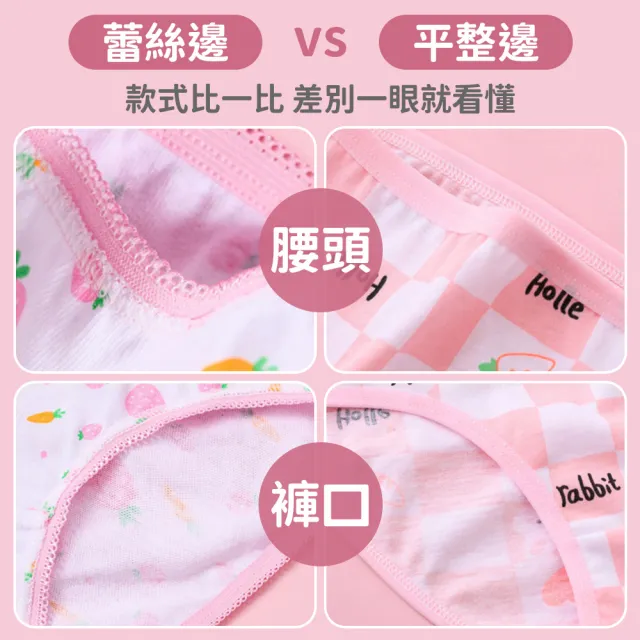 【寶貝家】12件超值組★ 純棉女童內褲(女孩內褲 中腰三角褲 不勒肚 可愛圖案 兒童內著)