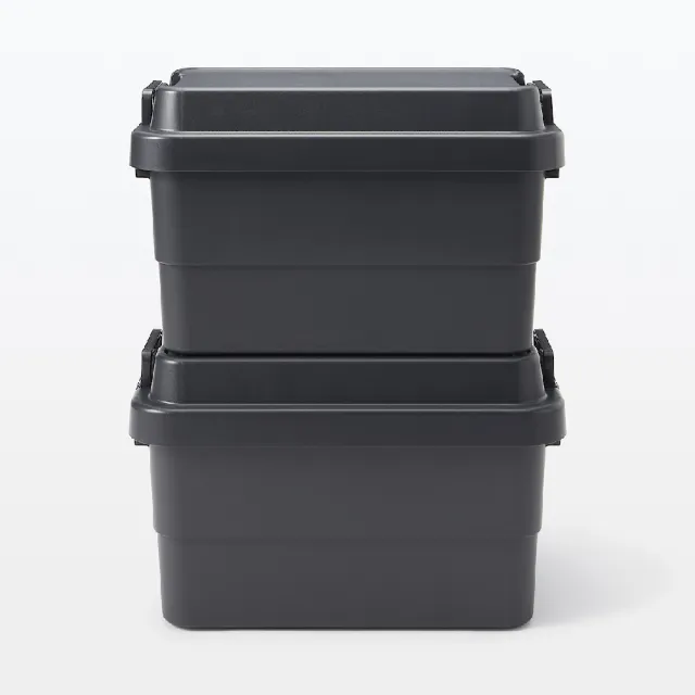 【MUJI 無印良品】耐壓收納箱/大 約50L(2入組)