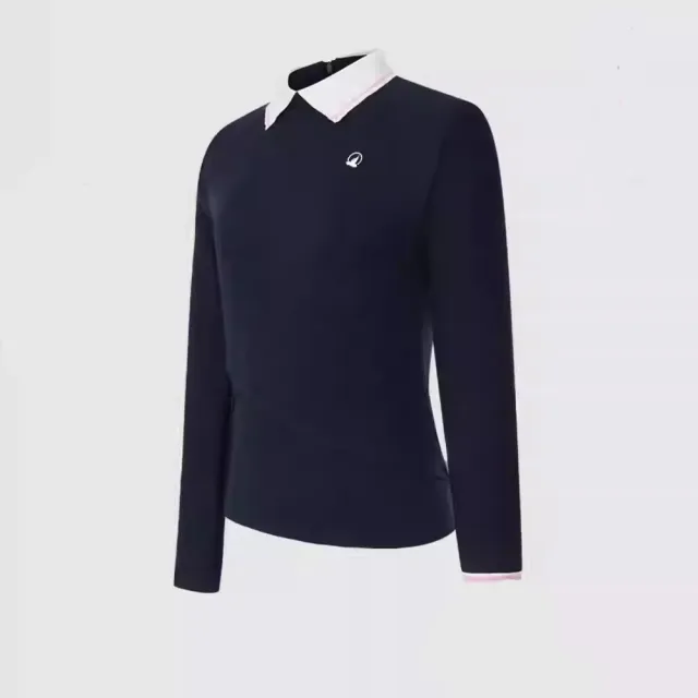 【HONMA 本間高爾夫】女款長袖POLO衫 2025春夏款 日本高爾夫專業品牌(XS-L 藏青/粉/白色任選HWKQ705R615)