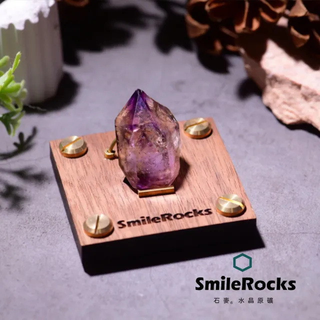 【SmileRocks 石麥】石麥水晶原礦 三輪骨幹晶原礦 SmilePAD 6X6cm 稀有收藏 No.62544260102