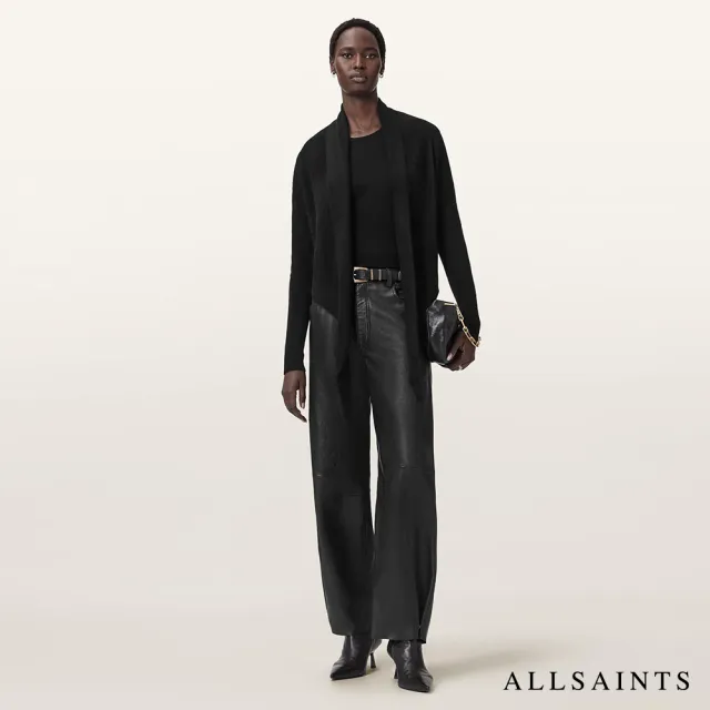【ALLSAINTS】REBEL 喀什米爾羊毛罩衫外套-黑 W091KD(舒適版型)