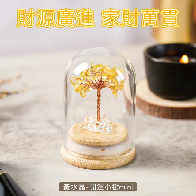 【GOODTIME】黃水晶開運招財水晶樹mini (客製化刻字服務)