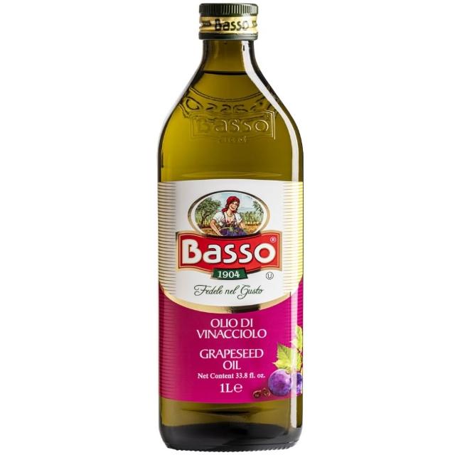 【BASSO 巴碩】義大利純天然葡萄籽油1公升x4入