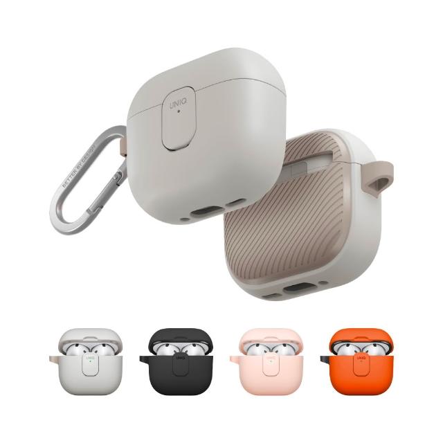 UNIQ AirPods 4 Clyde 卡扣式雙料保護套 附登山扣