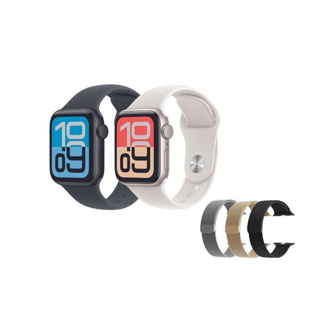 米蘭錶帶組【Apple】Apple Watch SE3 GPS 40mm(鋁金屬錶殼搭配運動型錶帶)