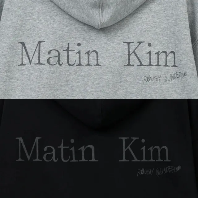 【MATIN KIM】官方旗艦 中性款LOGO印花連帽拉鍊外套(多款任選)