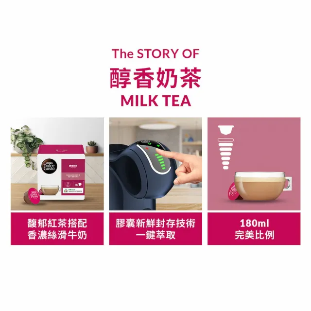 【NESCAFE Dolce Gusto】多趣酷思 醇香奶茶膠囊(16顆x3盒)