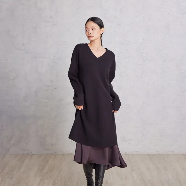 【giordano ladies】25FW 二合一針織洋裝(02465532)