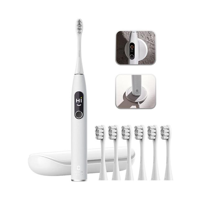 【Oclean  歐可林】X Pro Elite SET旗艦版APP觸控智能音波電動牙刷-霜岩灰(套裝組)
