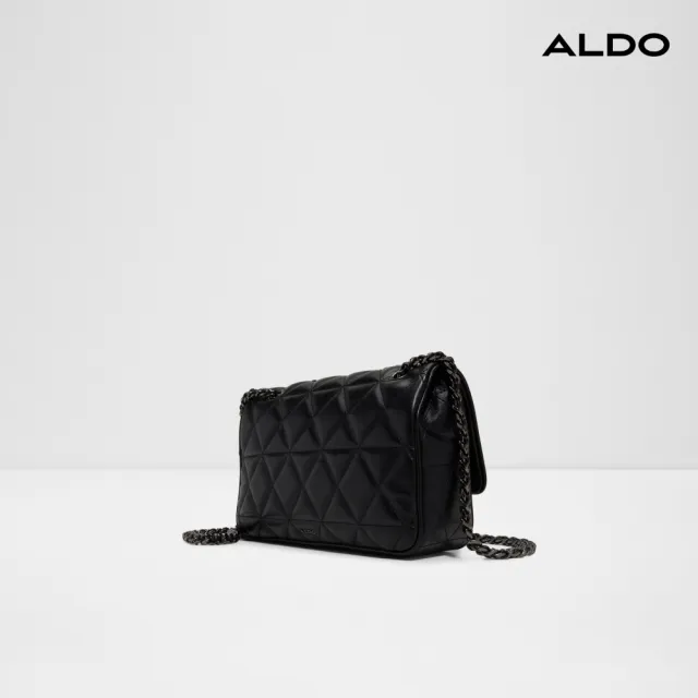 【ALDO】BELLABAG-菱格紋鏈帶肩背包/斜背包(黑色)