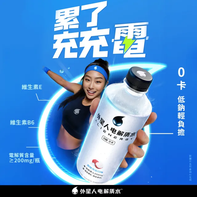 【CHI FOREST 元氣森林】外星人運動飲料/維C水 500mlx15入/箱(四款任選 運動補給 電解質 維生素C)