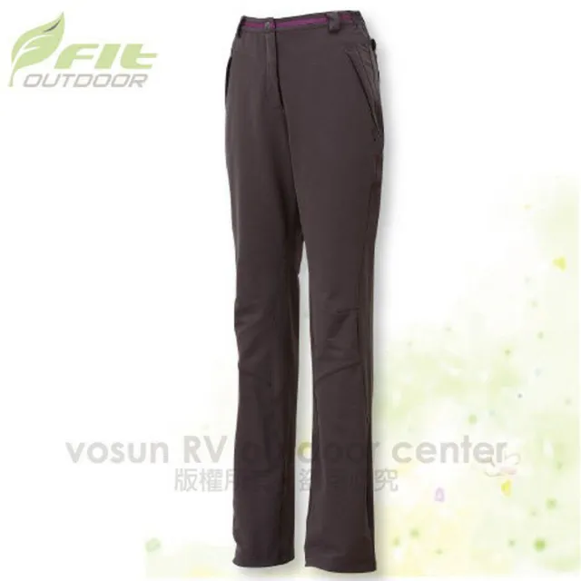 【FIT】女 彈性吸排抗靜電保暖長褲/軟殼褲.登山褲.休閒褲.健行褲/ EW2802-08 褐色 V