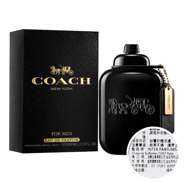 【COACH】時尚曜黑男性淡香精 100ml (專櫃公司貨)