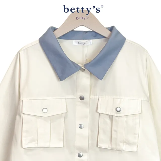 【betty’s 貝蒂思】帥氣衣領撞色大口袋夾克(共二色)