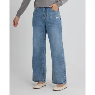 【SCOTTISH HOUSE】牛仔繡花長褲-天空藍 CJXA2305