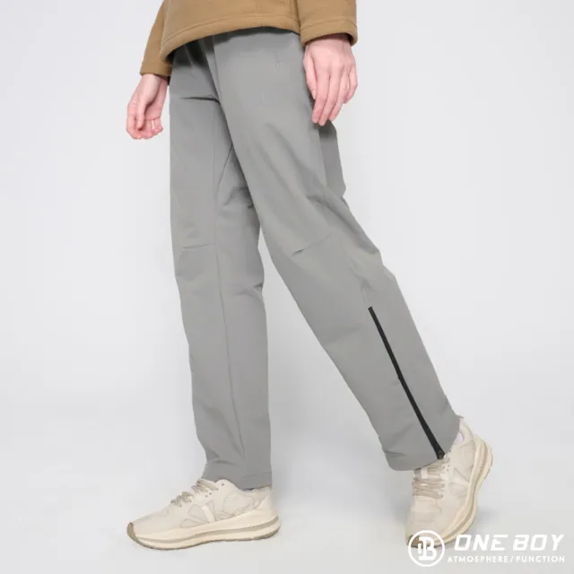 【ONE BOY】機能防潑水透氣登山尼拉鍊開岔旋轉釦衝鋒褲(N240064)