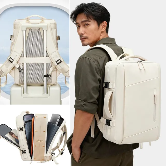 【KEDDY】機能旅行包-旅行背包-大容量背包-行李背包-登機用背包-乾溼分層-多層次設計-多用