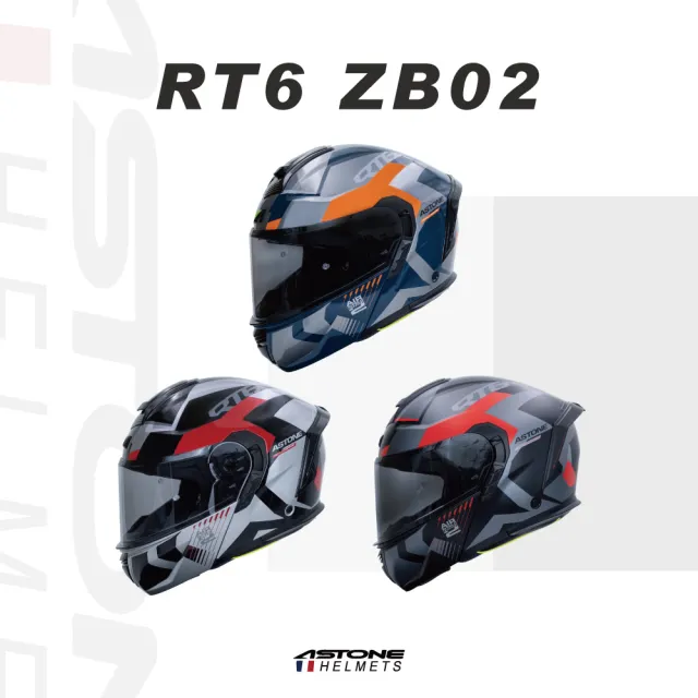 【ASTONE】官方直營-RT6 ZB02 可掀式雙鏡片 可掀式 全罩式 安全帽 可樂帽(藍/灰 黑/銀 平黑/紅)