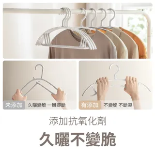 【hoi! 好好生活】抗UV無痕衣架100入-白色基礎款
