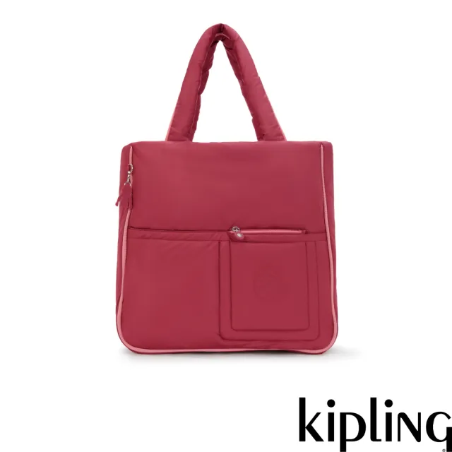 【KIPLING】(網路獨家款)酒紅色輕盈蓬感托特包-JAMIL 女包