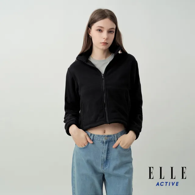 【ELLE ACTIVE】女款 機能保暖兩件式連帽外套-黑色(EA25A3W6102#99)