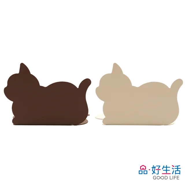 【GOOD LIFE 品好生活】趣味動物造型鐵製雙面書架