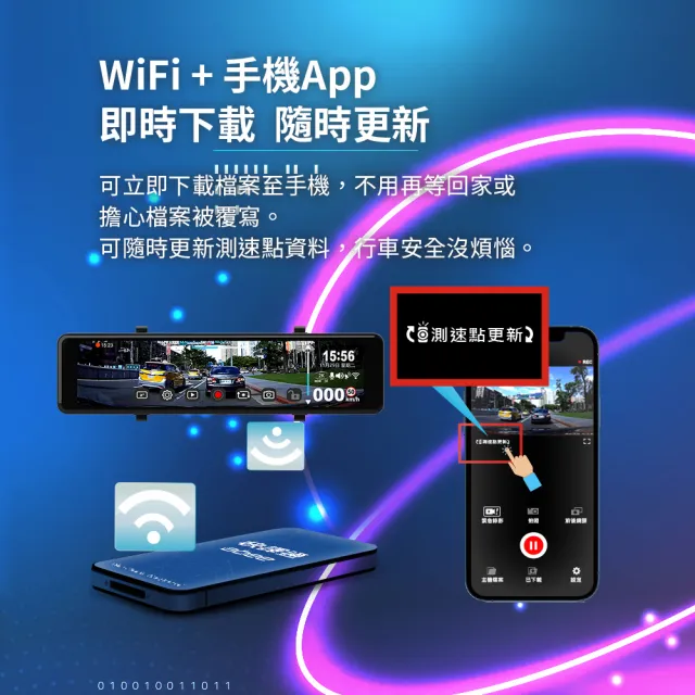 【Abee 快譯通】S86 行車紀錄器 WiFi前後2K+HDR電子後視鏡(3年保固 ☆64G記憶卡)