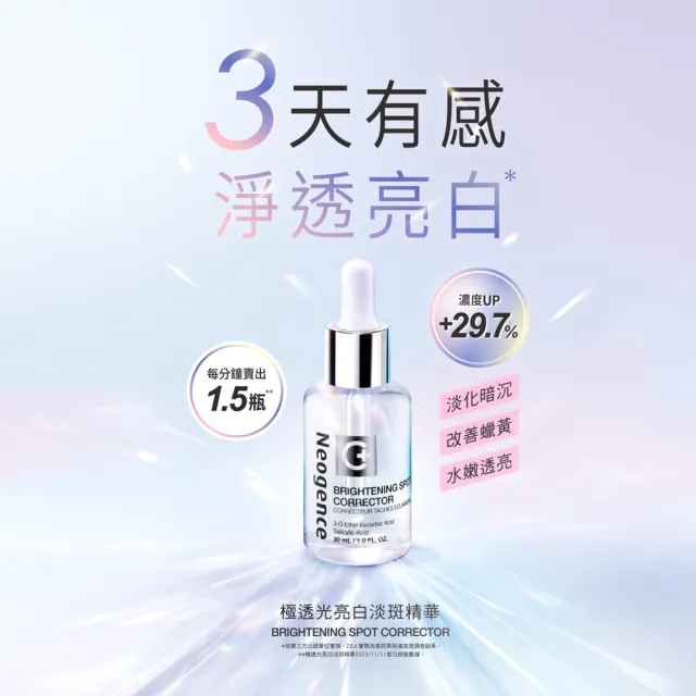 【Neogence 霓淨思】新版 極透光亮白淡斑精華30ml