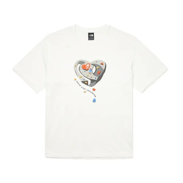 【The North Face】北臉 短袖上衣 男 女 中性 U HEAVYWEIGHT V-DAY RELAXED SS TEE GRAPHIC 白 NF0A8GW1FN4