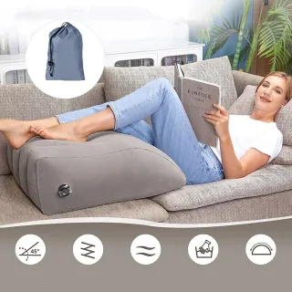 【ANTIAN】床上多功能PVC充氣腿枕 便攜充氣腰靠靠墊 托腳墊 擱腳墊 抬腿枕 歇腳墊 63*50*25cm