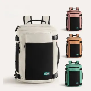 【BAGSMART】38L旅人擴充後背包(防盜 登機 登山包 大容量 防潑水)