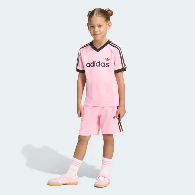 【adidas 愛迪達】運動套裝 短袖/短褲 童裝 - Originals KD3318