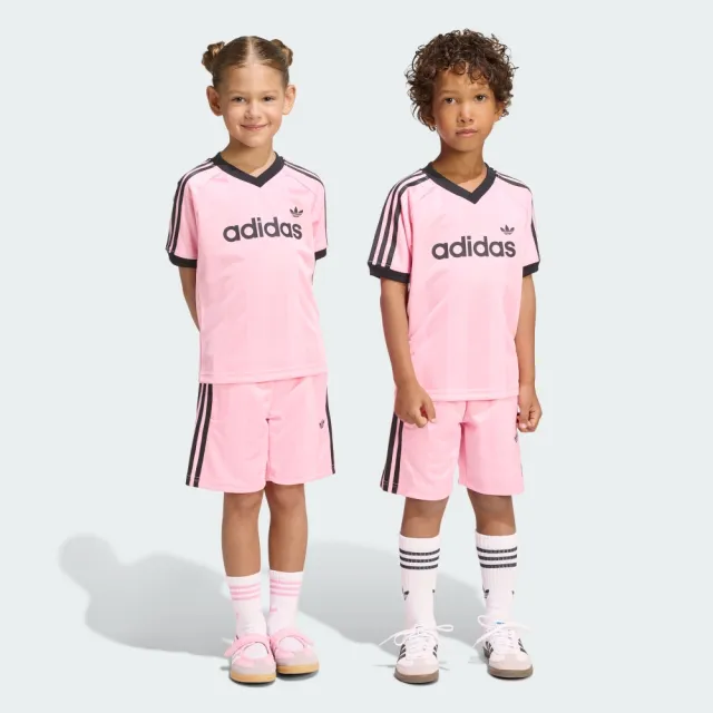 【adidas 愛迪達】運動套裝 短袖/短褲 童裝 - Originals KD3318