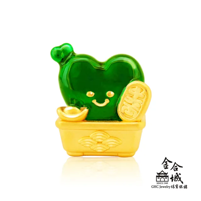 【金合城】多肉精靈黃金擺件-心葉毬蘭 MNA006(金重約0.66錢)