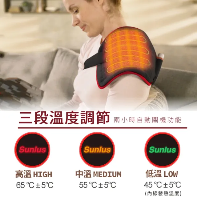 【Sunlus 三樂事】行動智能熱敷腹腰墊SP1407