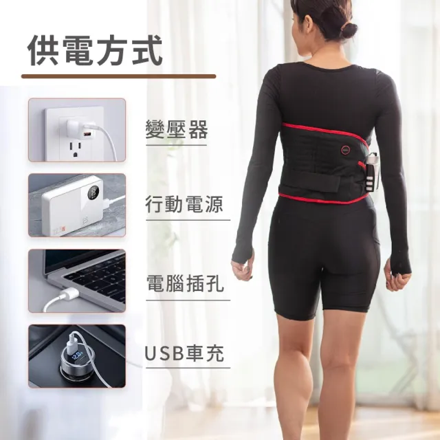 【Sunlus 三樂事】行動智能熱敷腹腰墊SP1407