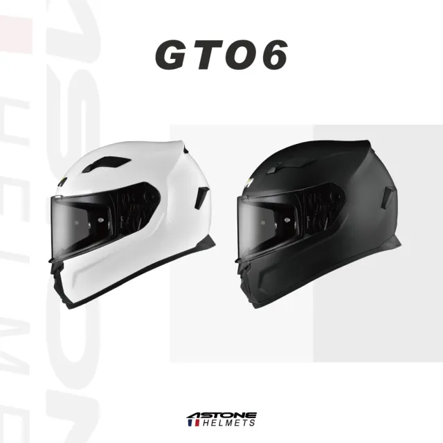 【ASTONE】官方直營-GTO6 素色 全罩式安全帽  秋冬新款全罩式(平黑 白色)