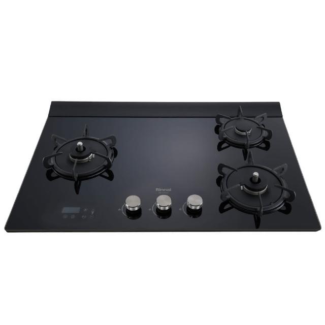 【林內】檯面式緻溫玻璃三口爐RB-A3760GBL(基本安裝)