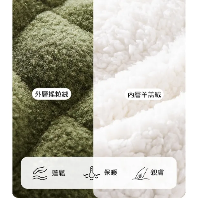 【橘魔法】雲朵菱格羊羔絨加厚護耳帽+圍脖 2件組 脖圍 圍巾 雷鋒帽 帽子 防風帽 寒流 保暖 滑雪 配件