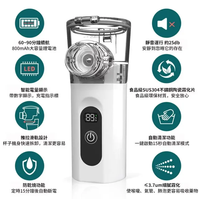 Familiars魔寵 寵物霧化器 貓咪加濕器 噴霧器 霧化機（高配充電款）自動清潔/持久續航/數顯電量