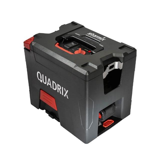 Starmix 吸特樂 QUADRIX L 18V 無線除塵器，承襲百年工藝（自1921年起），打造極致耐用，壽命高於業界標準。無線設計與 CAS 系統 100% 相容，擺脫電線束縛，全方位靈活清潔居家或外出空間。專利氣冷散熱鋰電池提供高效續航、快速充電及過充保護，電量顯示功能便利使用。輕巧體積不佔空間，手提肩背輕鬆攜帶，完美適合居家除塵、車內清潔或外出需求，是高效無線吸塵器的首選。