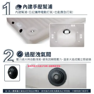 【NUIT 努特】星空漫遊 迴型獨立筒充氣床S號 拉帶充氣床墊 戶外 露營床 單人充氣床 (NTB115)